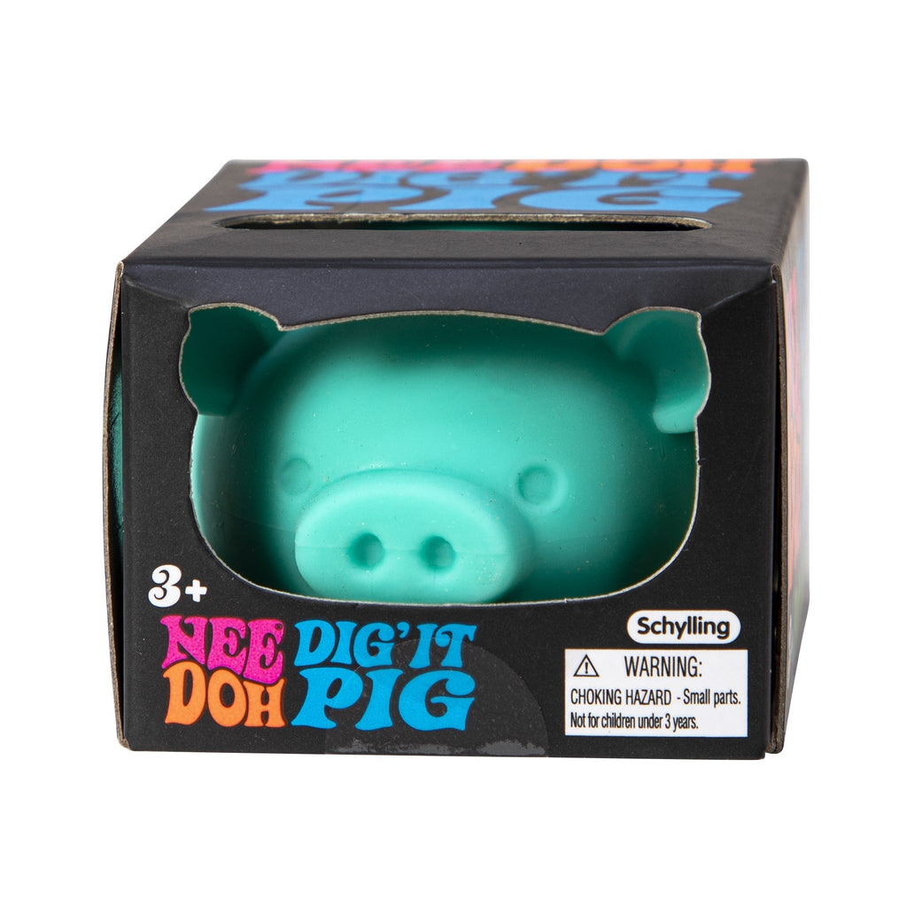 Purrfectly Squishy NeeDoh Dig’ It Pig | Select Velvet Canopy - Collectible Shaggy Monster Squishable Toy Detail