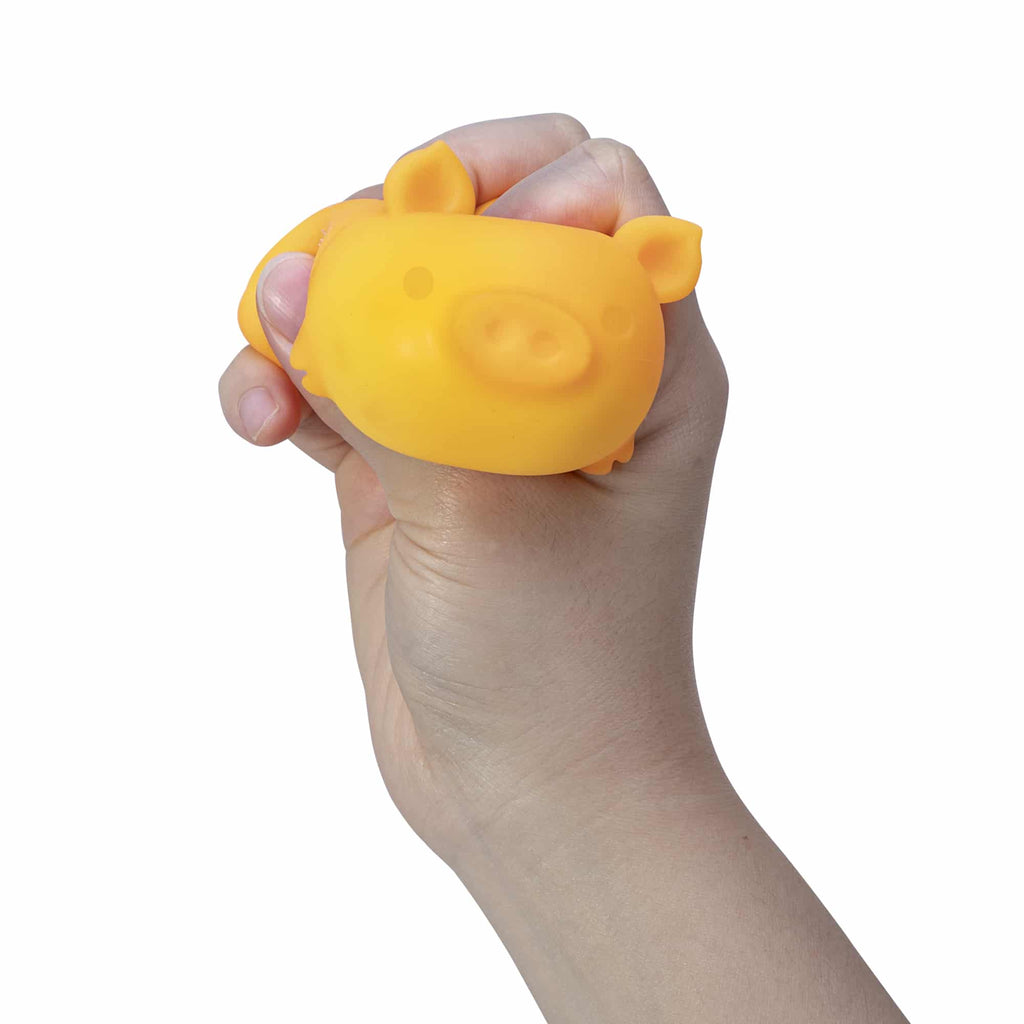 Purrfectly Squishy NeeDoh Dig’ It Pig | Select Velvet Canopy - Collectible Shaggy Monster Squishable Toy Detail
