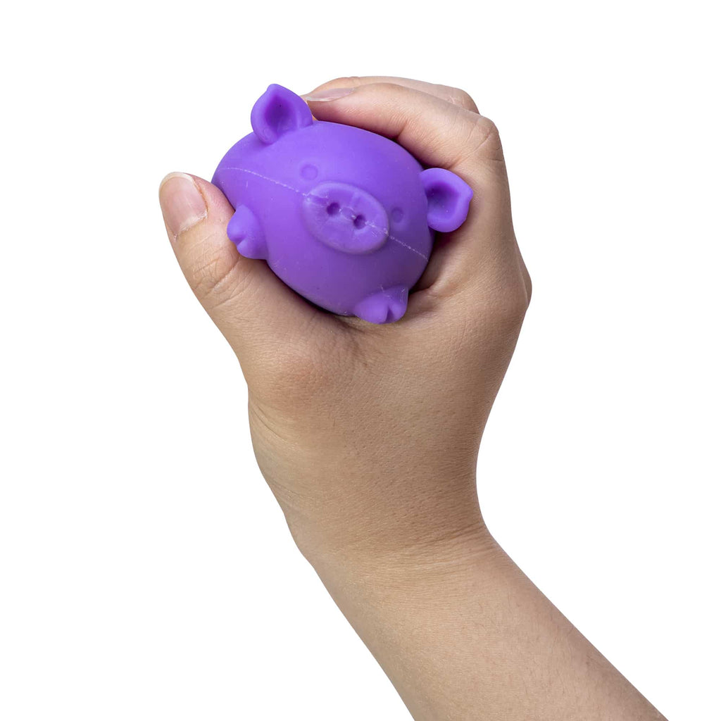 Purrfectly Squishy NeeDoh Dig’ It Pig | Select Velvet Canopy - Collectible Shaggy Monster Squishable Toy Detail
