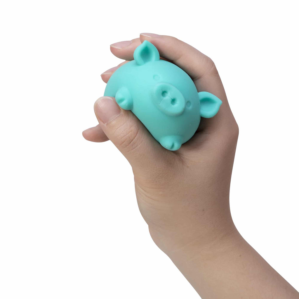 Purrfectly Squishy NeeDoh Dig’ It Pig | Select Velvet Canopy - Collectible Shaggy Monster Squishable Toy Detail