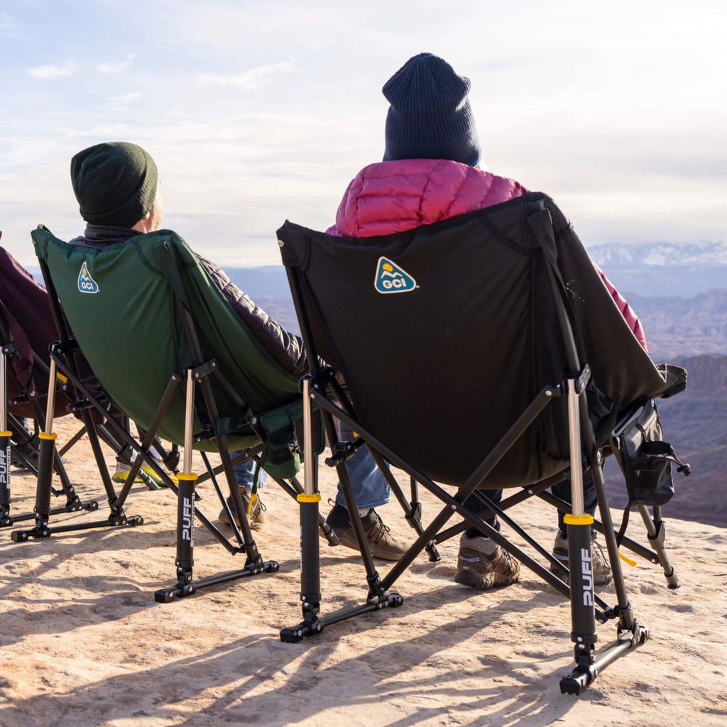 Patented Spring-Action Puff Rocker - Choice 731 - Freestyle Rocker Portable Outdoor Folding Chair Detail
