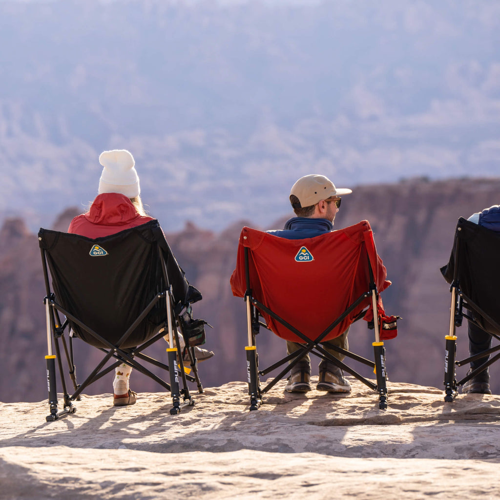 Patented Spring-Action Puff Rocker - Choice 731 - Freestyle Rocker Portable Outdoor Folding Chair Detail