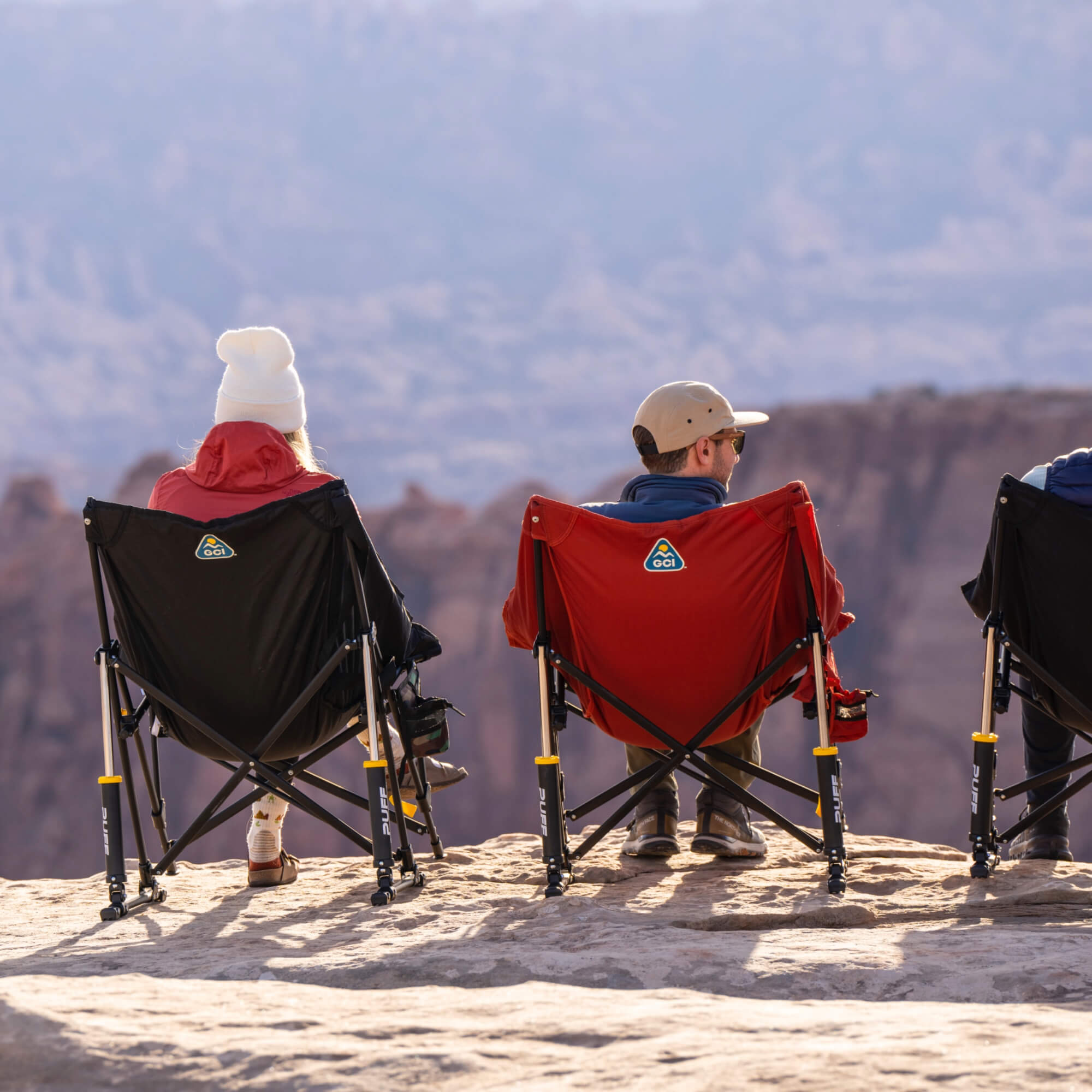 Patented Spring-Action Puff Rocker - Choice 731 - Freestyle Rocker Portable Outdoor Folding Chair Detail