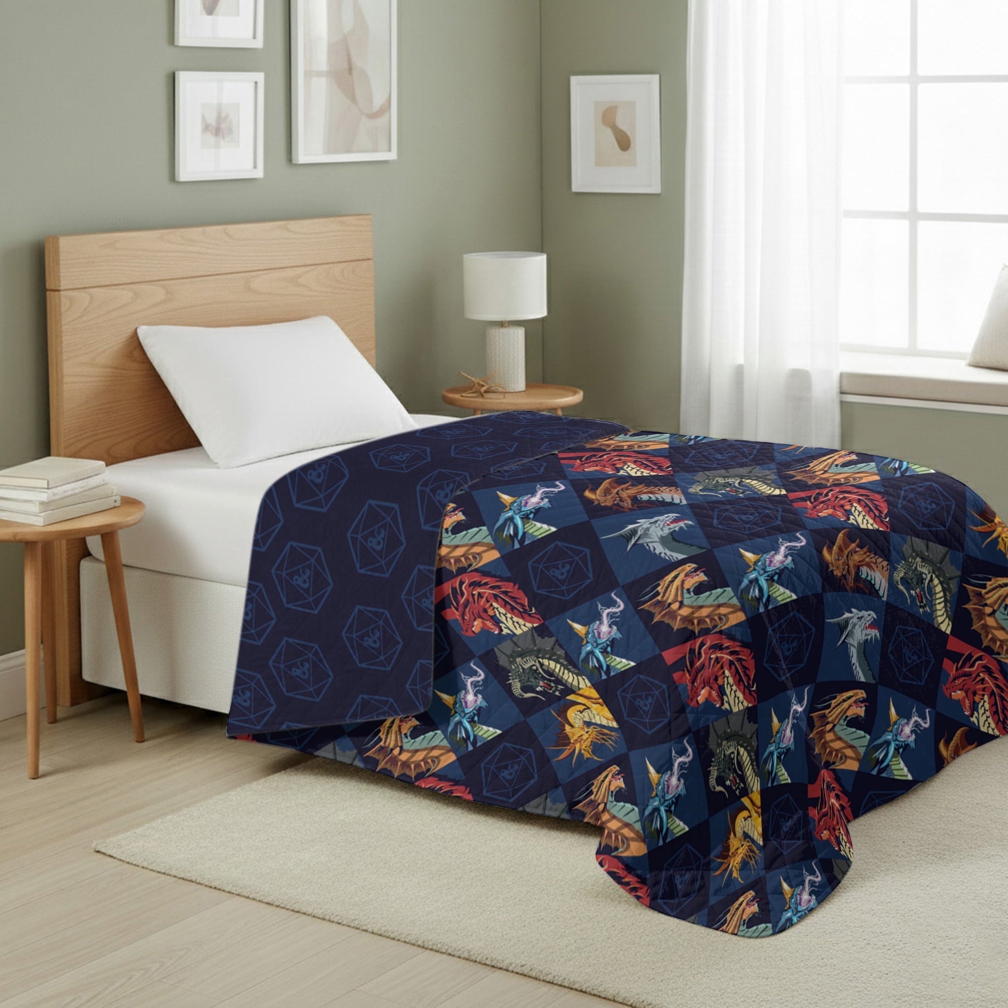 Reversible Sherpa Quilted Throw Blanket 60x80 inches, Kids Character Bedding - Lightweight Plush Warm Blanket for All Seasons - Default Title