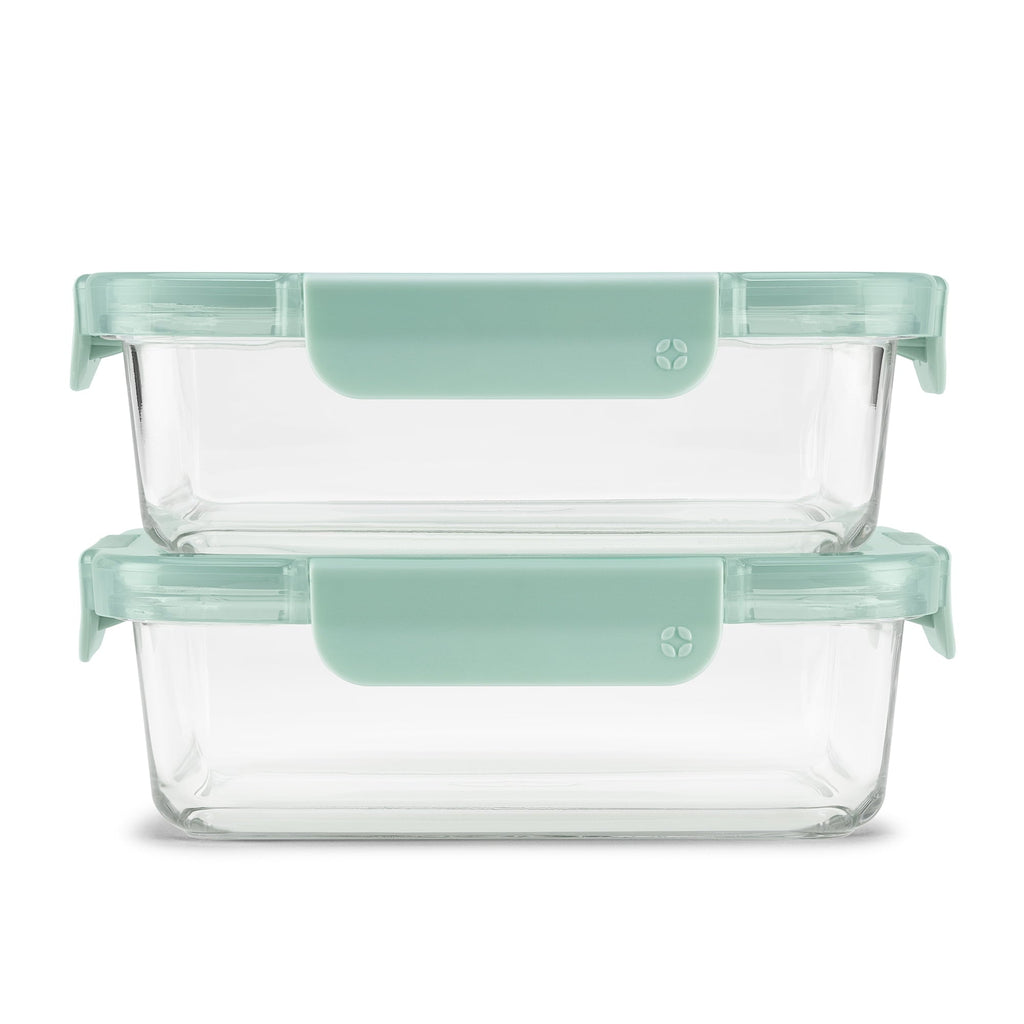 Fun Food Fidget 3.4 Cup 2 Pack Glass Meal Prep Containers with Locking Lids - Squishy Dohnut Sweet Treat Shaped Stress Toy - Default Title