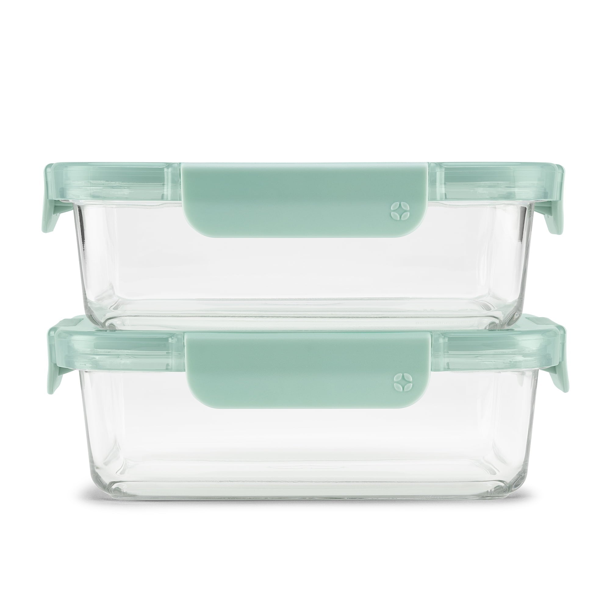 Fun Food Fidget 3.4 Cup 2 Pack Glass Meal Prep Containers with Locking Lids - Squishy Dohnut Sweet Treat Shaped Stress Toy - Default Title