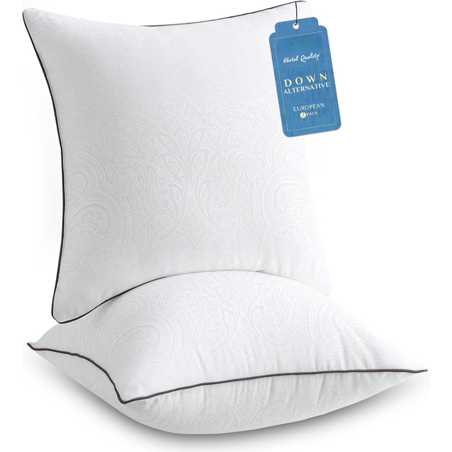 Ergonomic Memory Foam for Sleeping, Soft and Supportive Throw for Couch, Bed and Sofa, Down Alternative Pillow, 26x26 Inches - Hotel Quality Plush Sleeping Pillows - Default Title