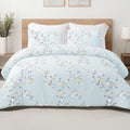 All-Season 3-Piece Floral King Size Comforter Set, Microfiber Bedding Down Alternative Comforter for All Seasons with 2 Pillow S... - Luxurious Quilted Duvet Cover Set - Default Title
