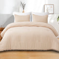 All-Season Boho Pom Pom Ball Fringe King Size Comforter Set, 3 Pieces Beige Lightweight Down Alternative Bedding Comforter Sets ... - Cloud-Like Soft Lightweight Bed Comforter - Default Title