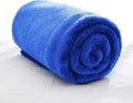 Super Soft Flannel Plush Fuzzy Fleece Throw Blanket (40" x 50", Cobalt Blue)- Soft, Warm and Lightweight - Super Soft Reversible Sherpa Flannel Blanket - Default Title