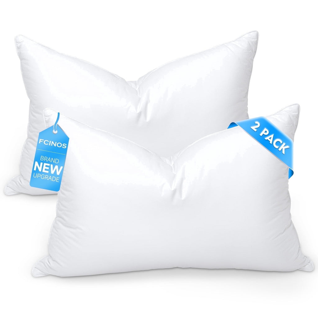 Fluffy Shredded Pillows and Bed Pillows Queen Size for Sleeping,With 2 Set of Soft Cotton Cover- Pack of 2 - Orthopedic Shredded Foam Bed Pillow Set - Default Title