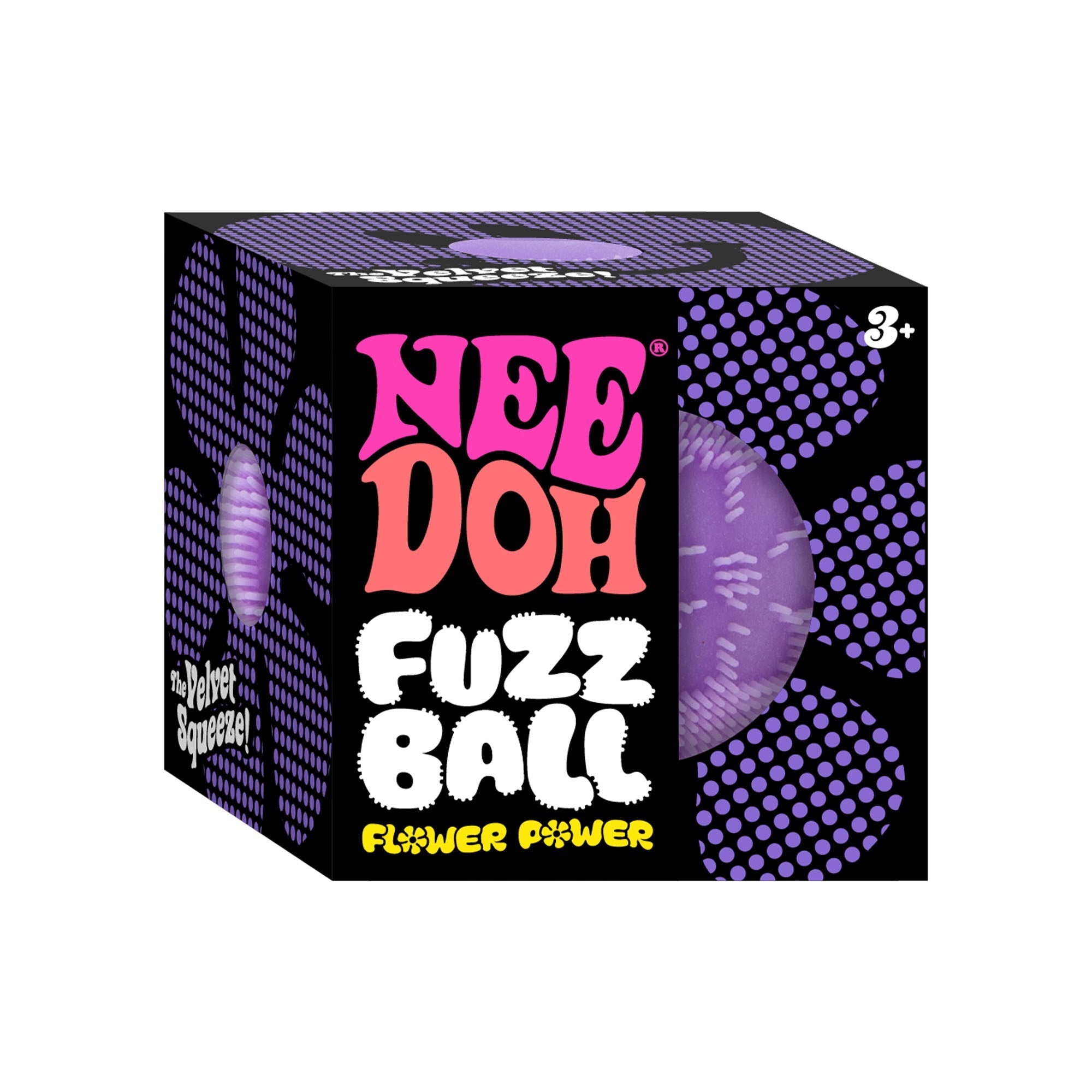 Ultra-Soothing Touch NeeDoh Fuzz Ball Flower Power | Signature Elm Point - Spiky Textured Groovy Glob for Sensory Therapy Detail