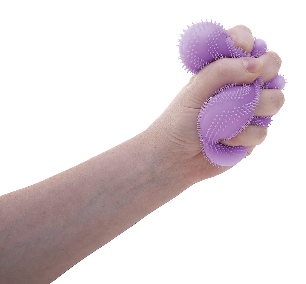Ultra-Soothing Touch NeeDoh Fuzz Ball Flower Power | Signature Elm Point - Spiky Textured Groovy Glob for Sensory Therapy - Surprise Me! (Random Color)