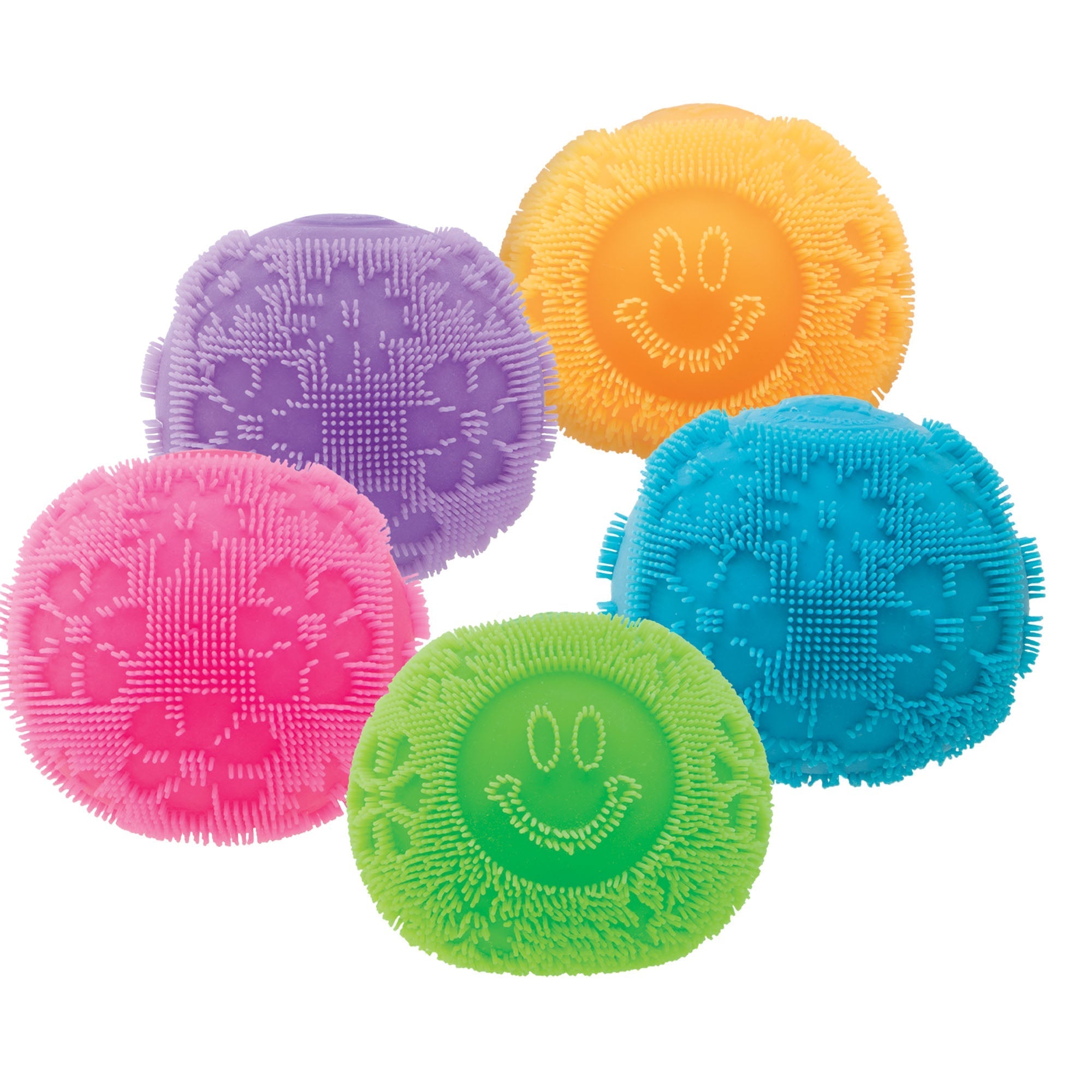 Ultra-Soothing Touch NeeDoh Fuzz Ball Flower Power | Signature Elm Point - Spiky Textured Groovy Glob for Sensory Therapy Detail