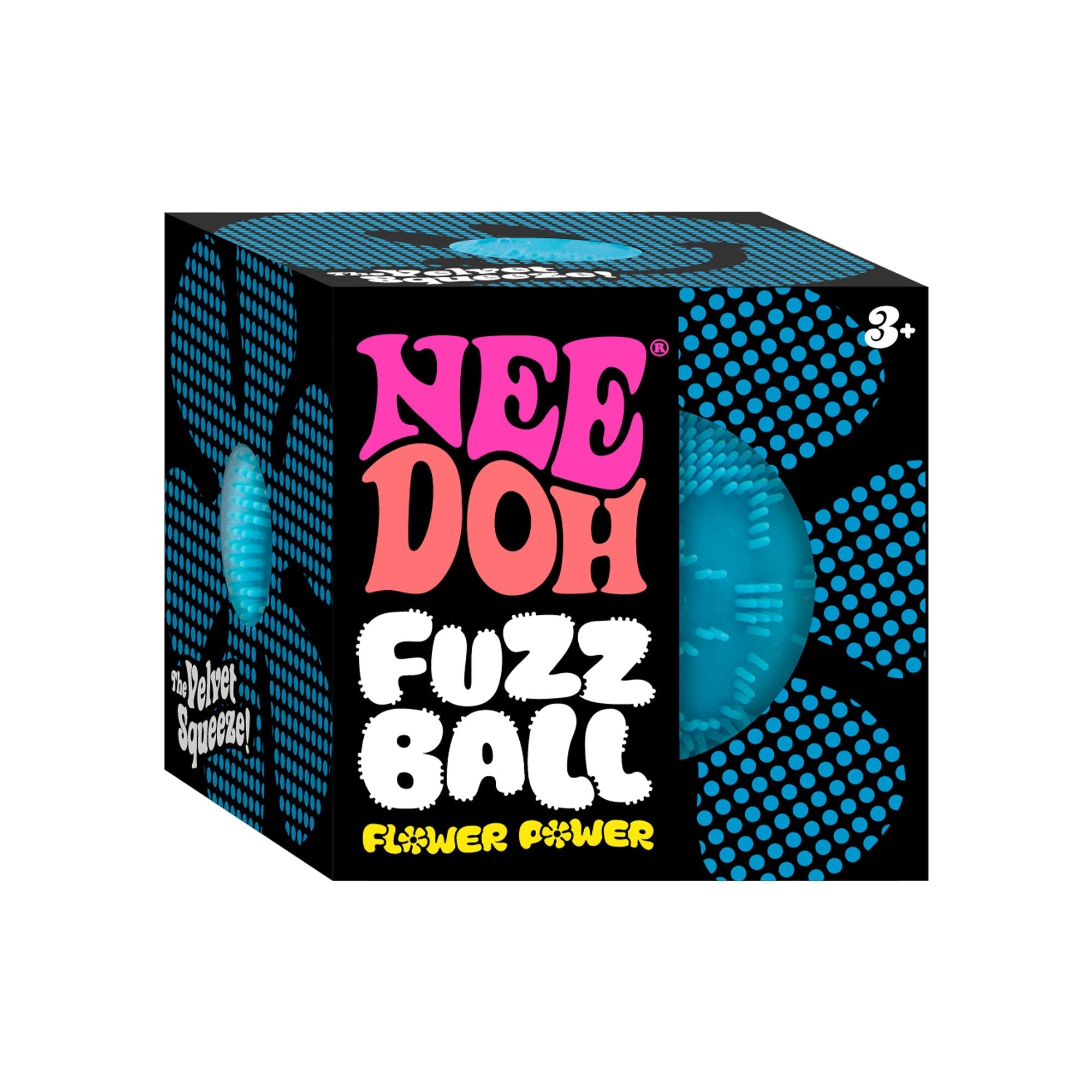 Ultra-Soothing Touch NeeDoh Fuzz Ball Flower Power | Signature Elm Point - Spiky Textured Groovy Glob for Sensory Therapy Detail