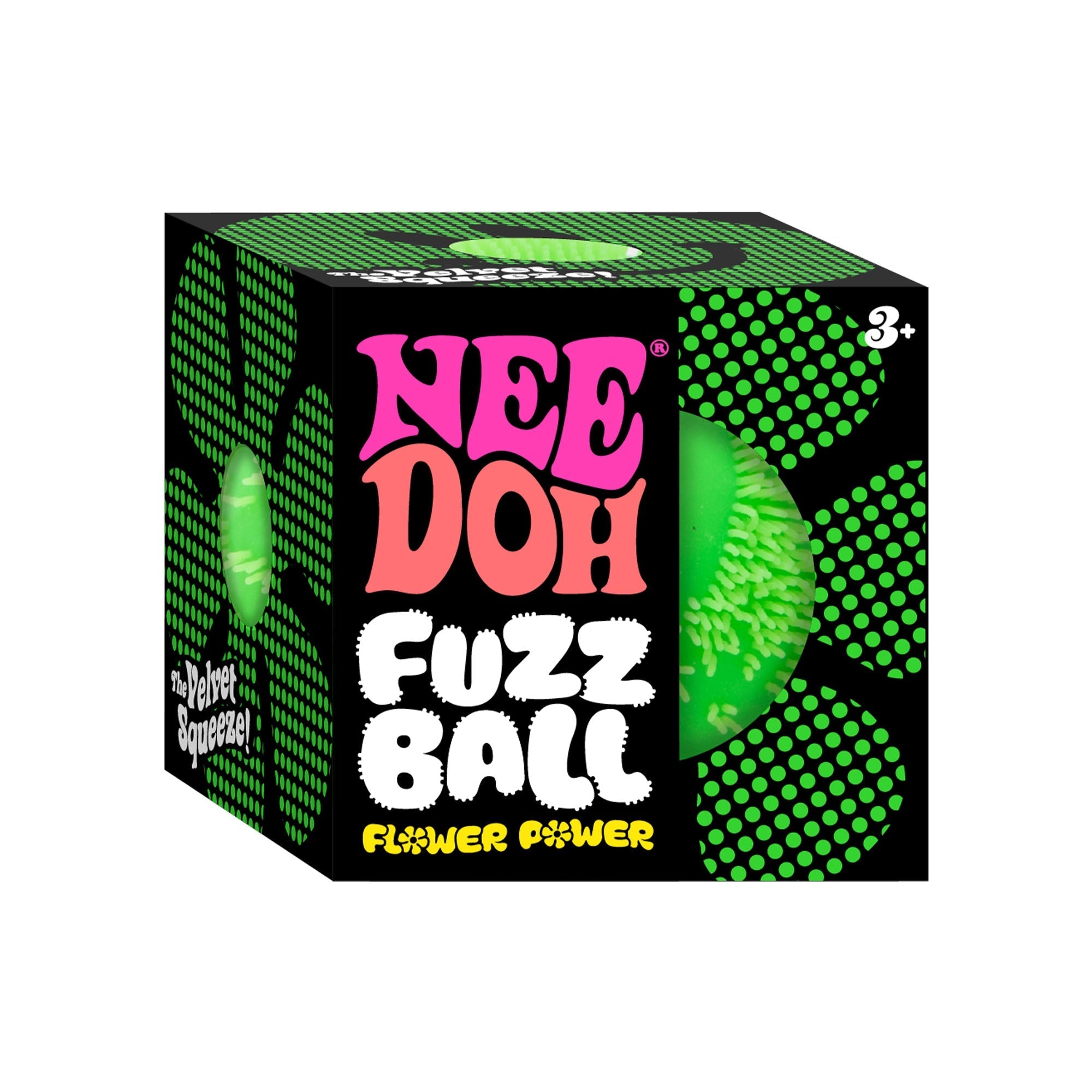 Ultra-Soothing Touch NeeDoh Fuzz Ball Flower Power | Signature Elm Point - Spiky Textured Groovy Glob for Sensory Therapy Detail