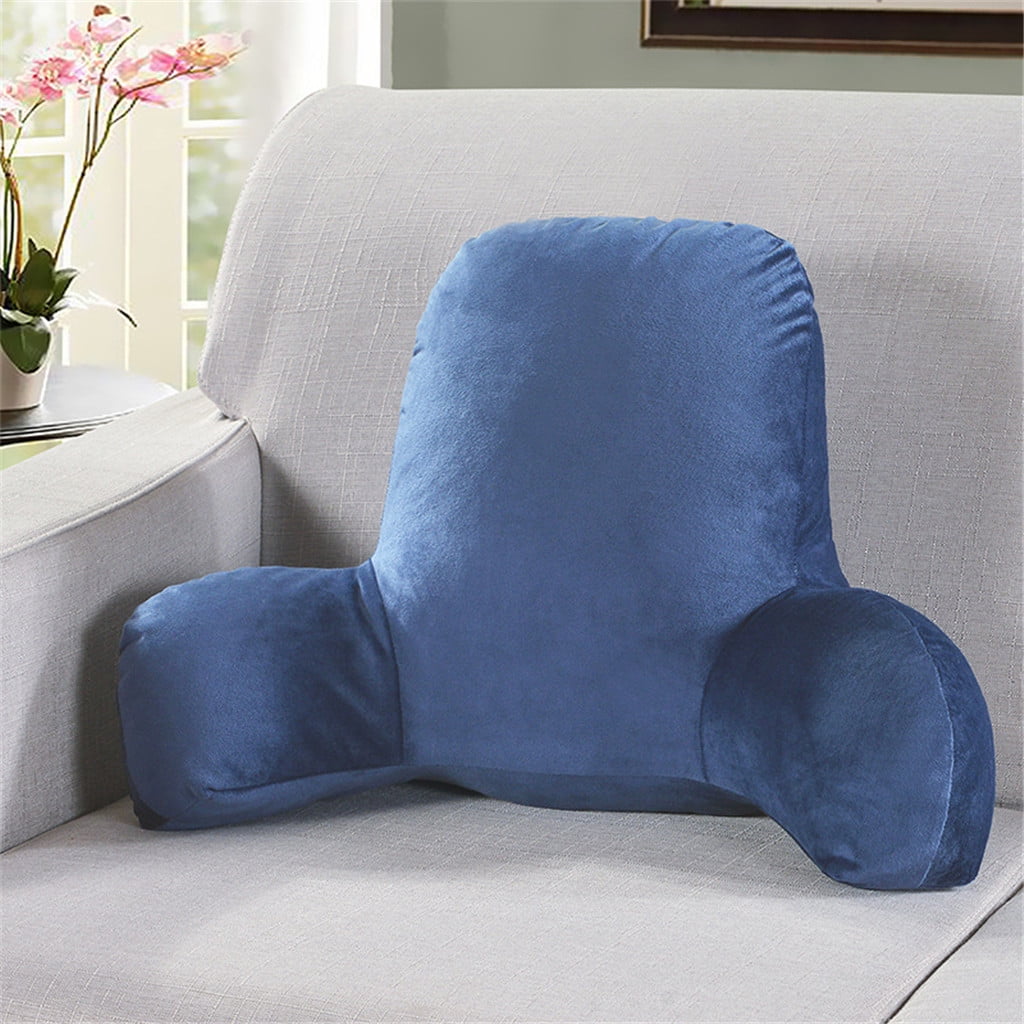 Fluffy Shredded Backrest Pillow with Arms, Back Rest for Bed Sitting, Plush Big Backrest Lumbar Support Chair Cushion, Foam ... - Orthopedic Shredded Foam Bed Pillow Set - Default Title