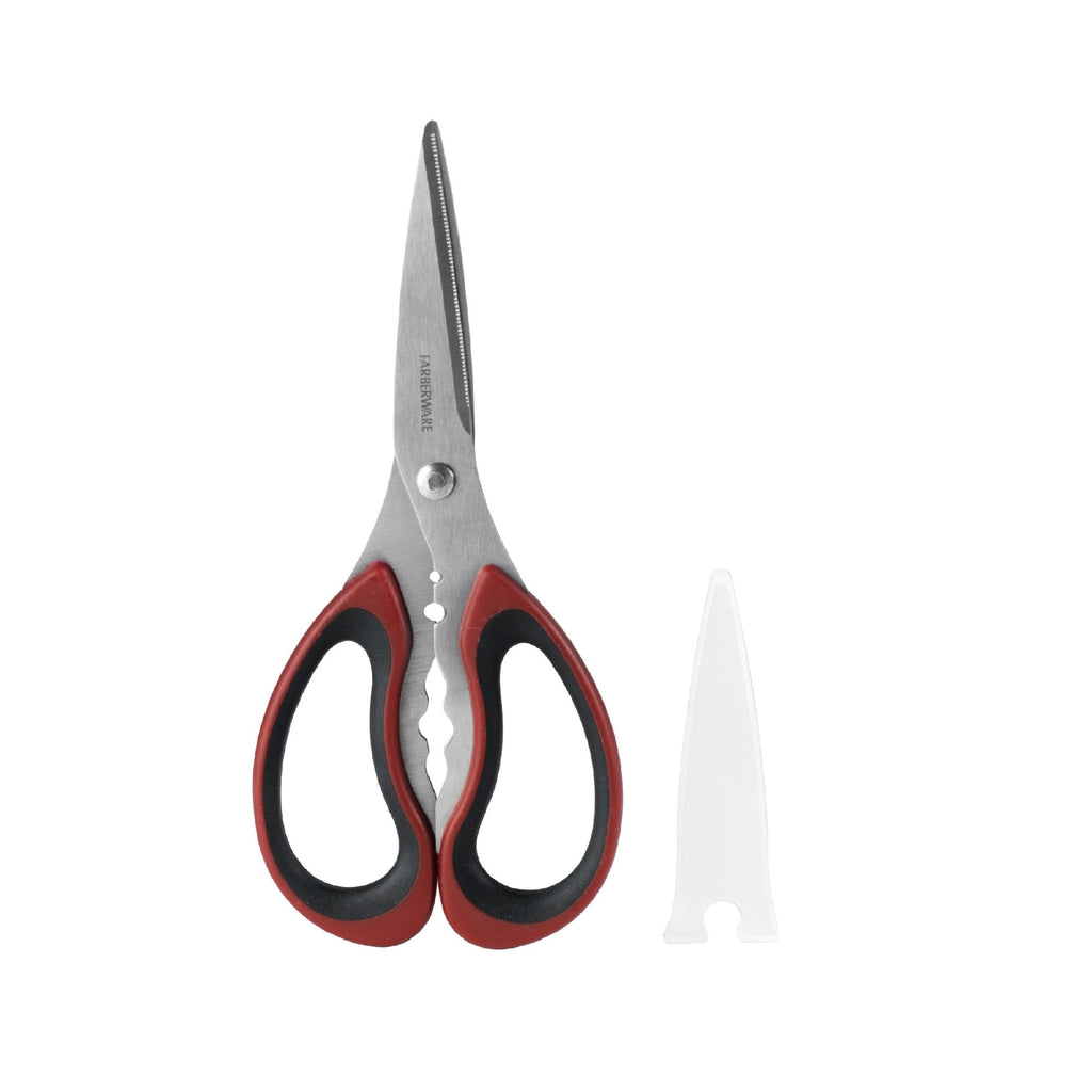Innovative Stainless Steel Kitchen and Herb Shears with Red and Black Handle - Premium Stainless Steel Garlic Presser & Peeler - Default Title