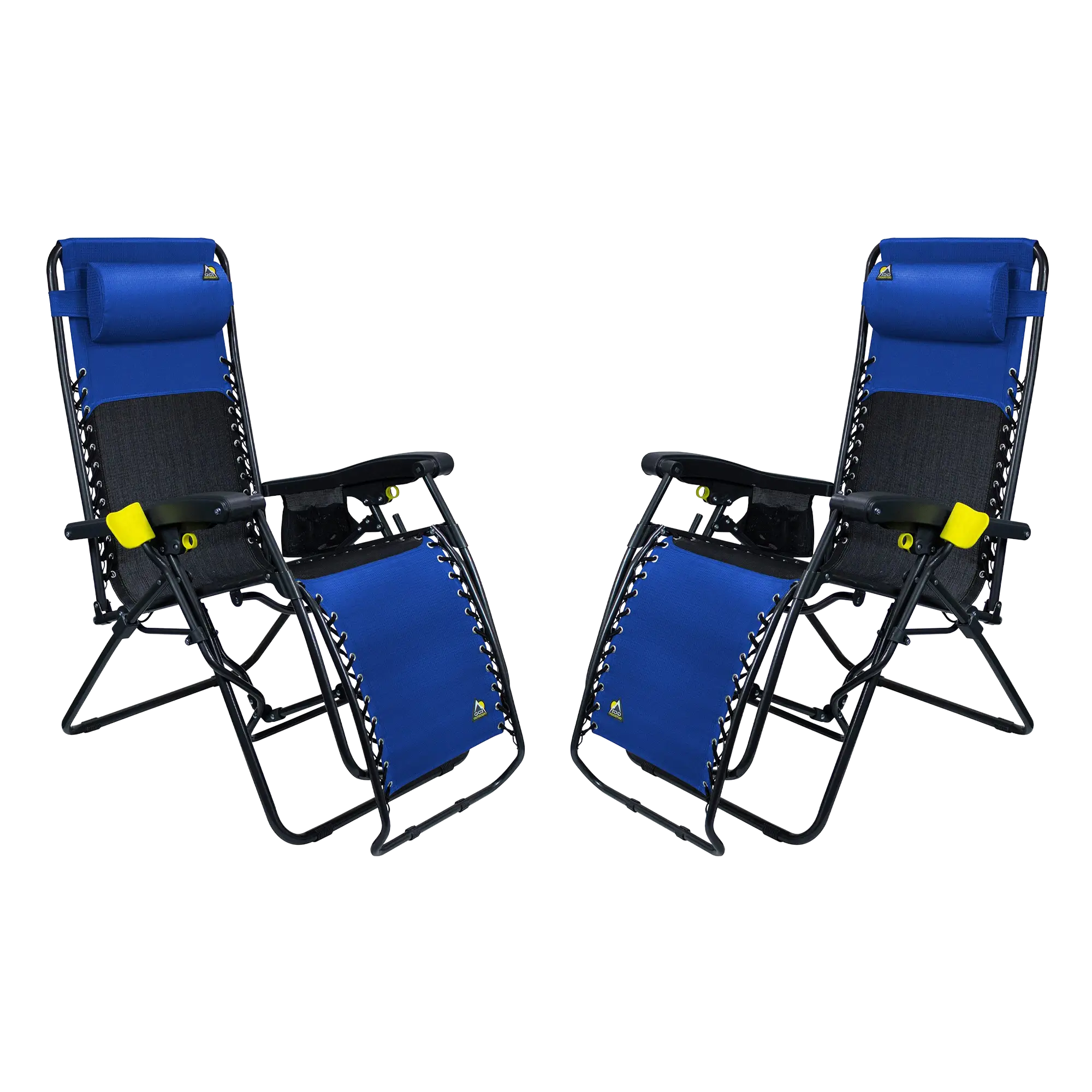 Sand-Friendly Freeform Zero Gravity Lounger Bundle - Choice 507 - Multi-Position Outdoor Beach Chair with Pillow - Royal Blue