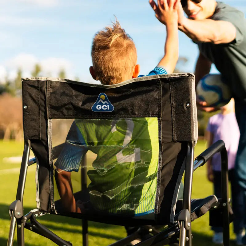 Premium All-Weather Freestyle Rocker - Choice 711 - Patented Spring-Action Rocking Chair for Camping Detail