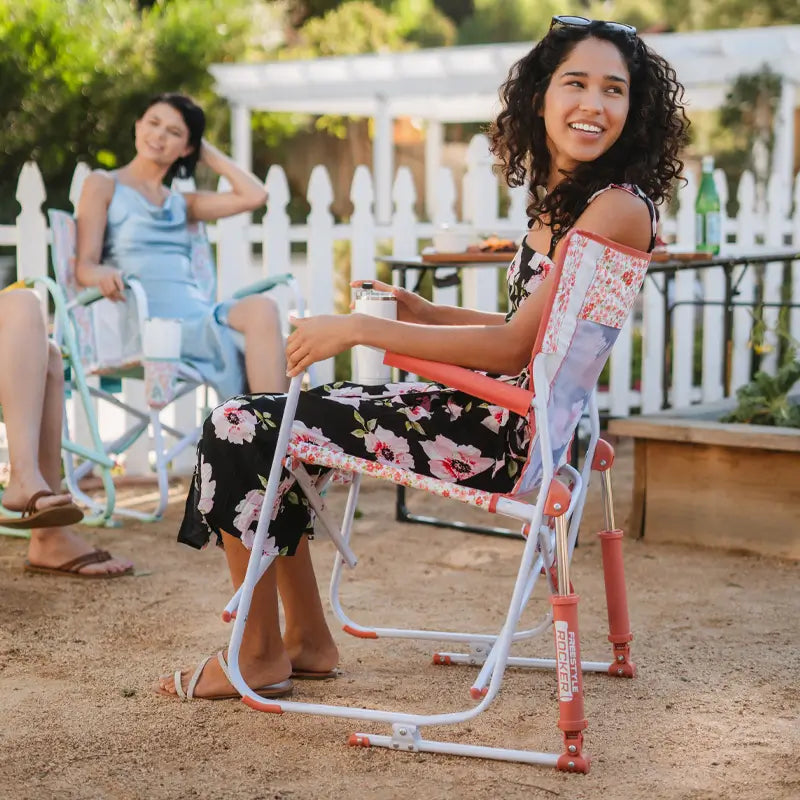 Premium All-Weather Freestyle Rocker - Choice 711 - Patented Spring-Action Rocking Chair for Camping Detail