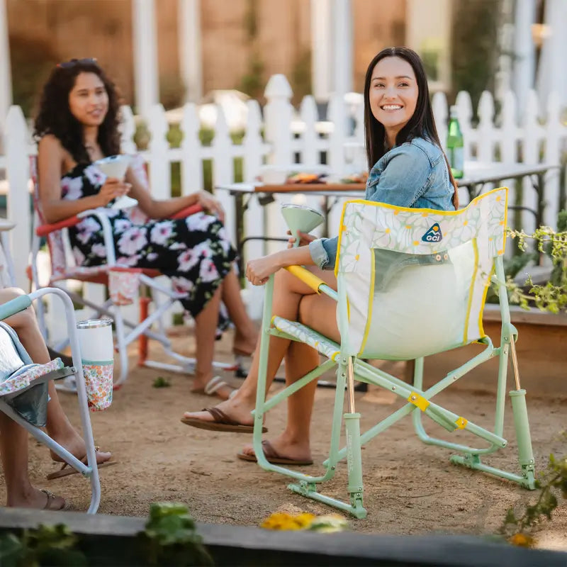 Premium All-Weather Freestyle Rocker - Choice 711 - Patented Spring-Action Rocking Chair for Camping Detail