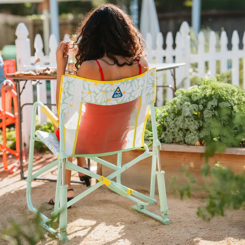Premium All-Weather Freestyle Rocker - Choice 711 - Patented Spring-Action Rocking Chair for Camping Detail