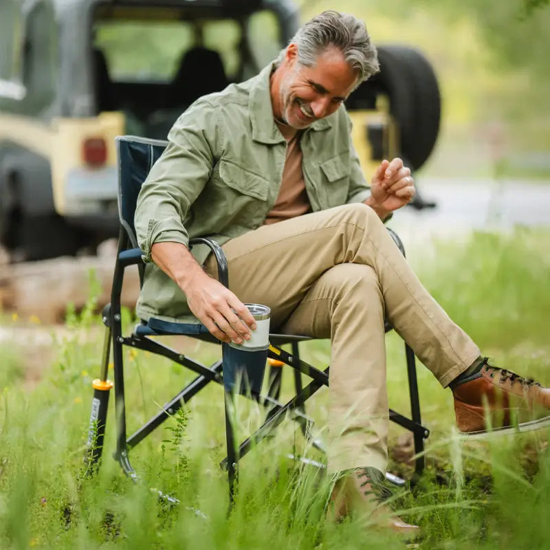 Premium All-Weather Freestyle Rocker - Choice 711 - Patented Spring-Action Rocking Chair for Camping Detail