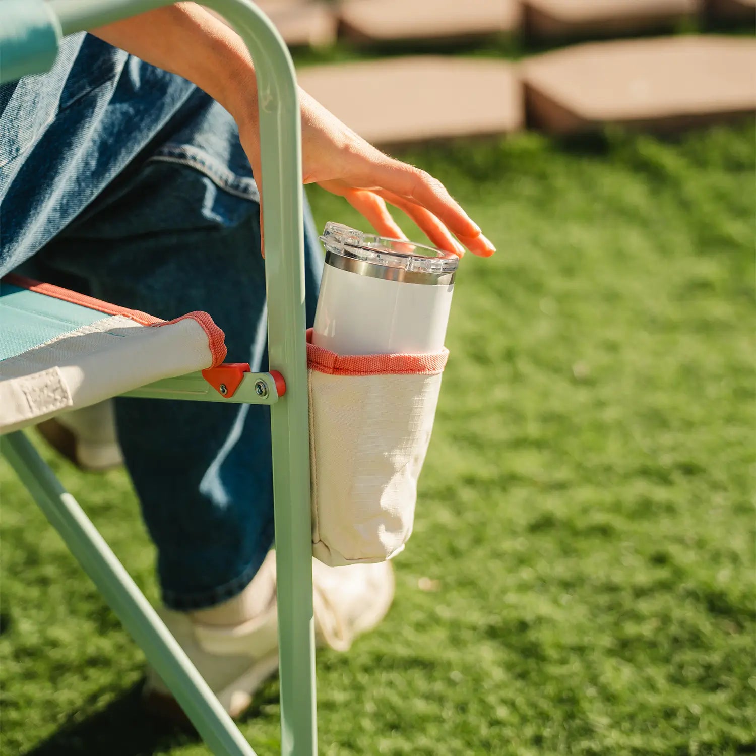 Premium All-Weather Freestyle Rocker - Choice 711 - Patented Spring-Action Rocking Chair for Camping Detail