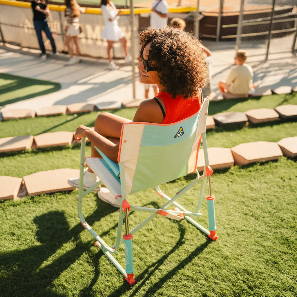 Premium All-Weather Freestyle Rocker - Choice 711 - Patented Spring-Action Rocking Chair for Camping Detail