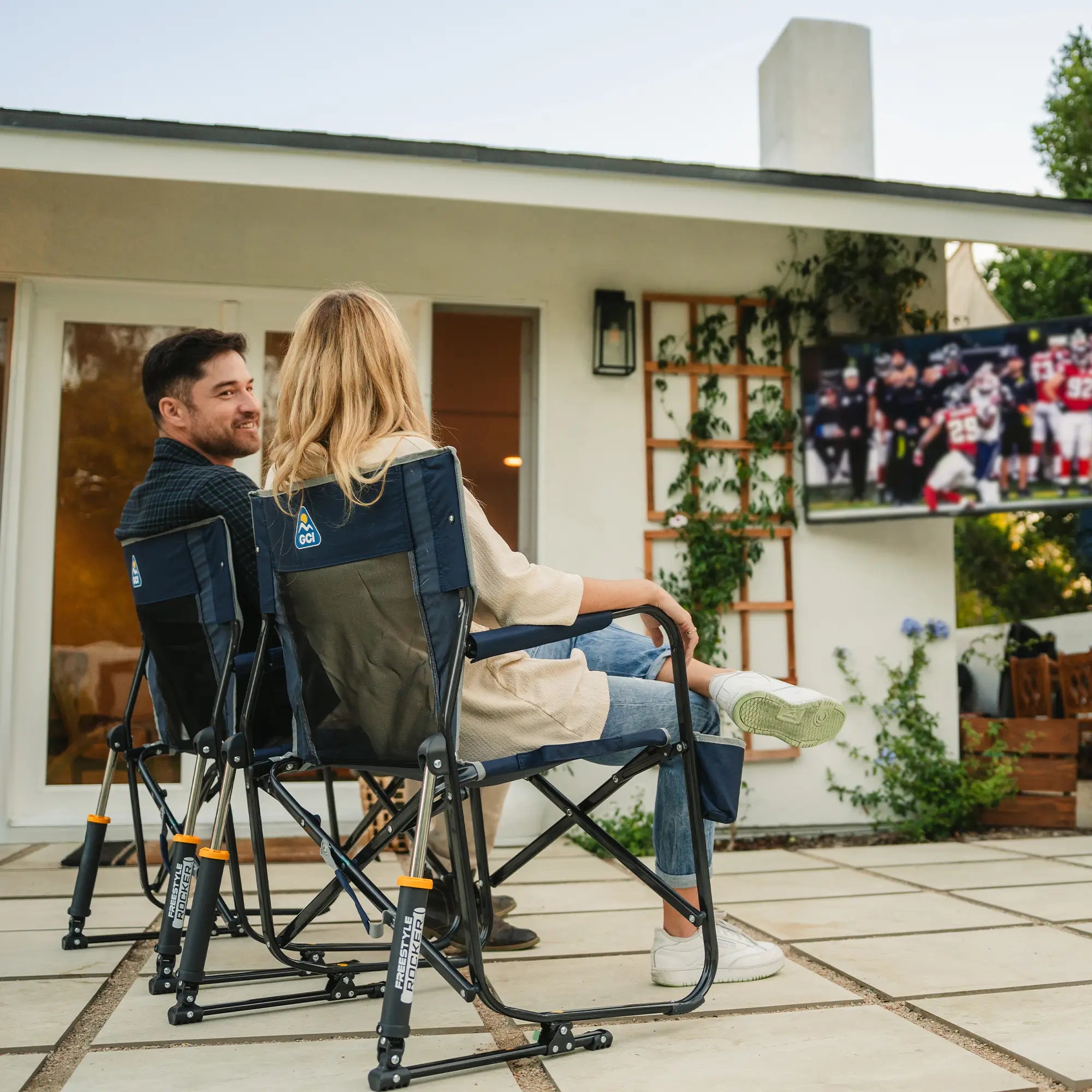 Premium All-Weather Freestyle Rocker - Choice 711 - Patented Spring-Action Rocking Chair for Camping Detail