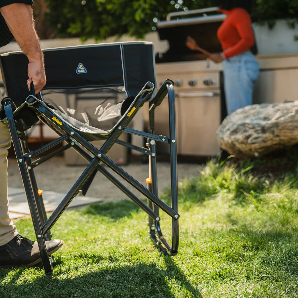 Premium All-Weather Freestyle Rocker - Choice 711 - Patented Spring-Action Rocking Chair for Camping Detail