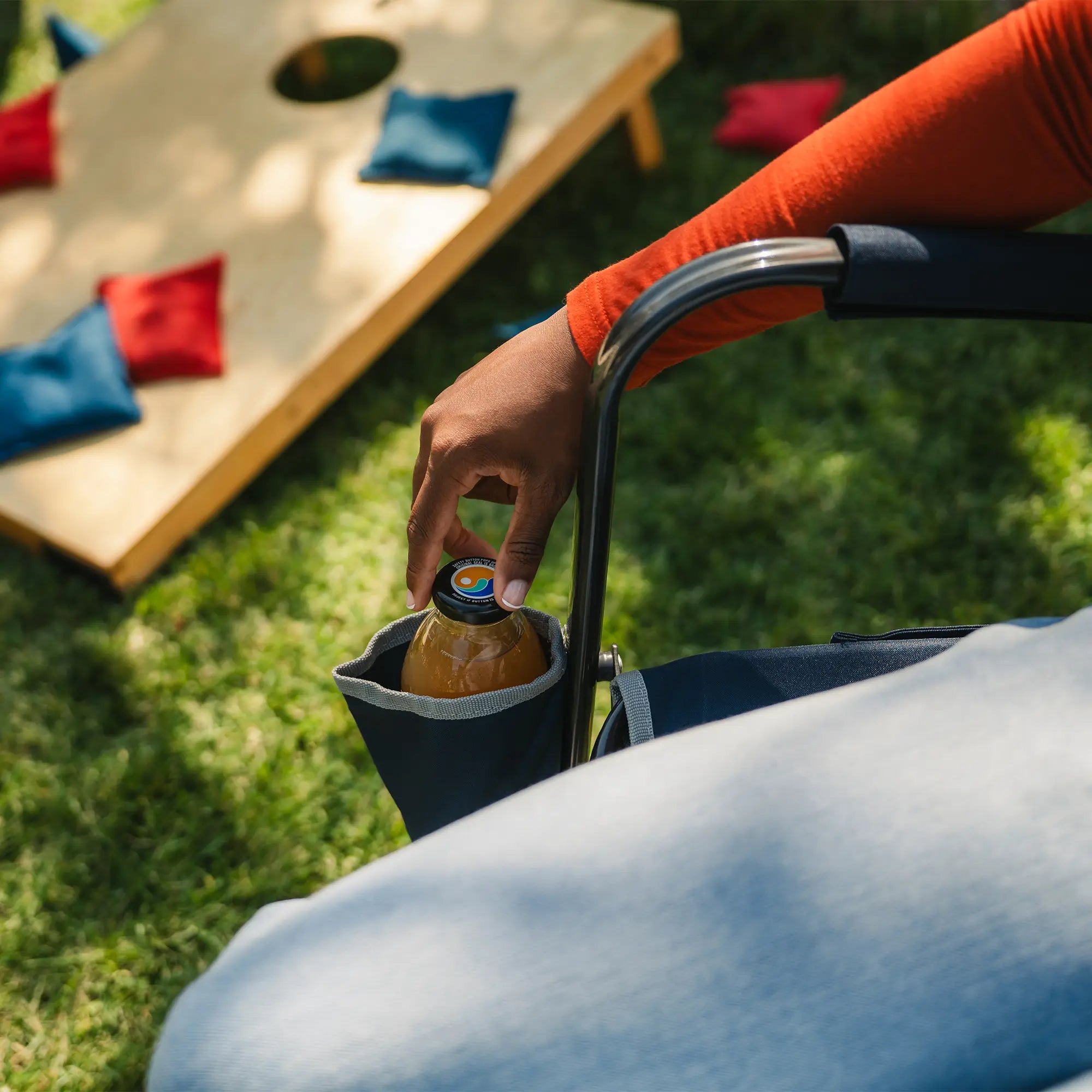 Premium All-Weather Freestyle Rocker - Choice 711 - Patented Spring-Action Rocking Chair for Camping Detail