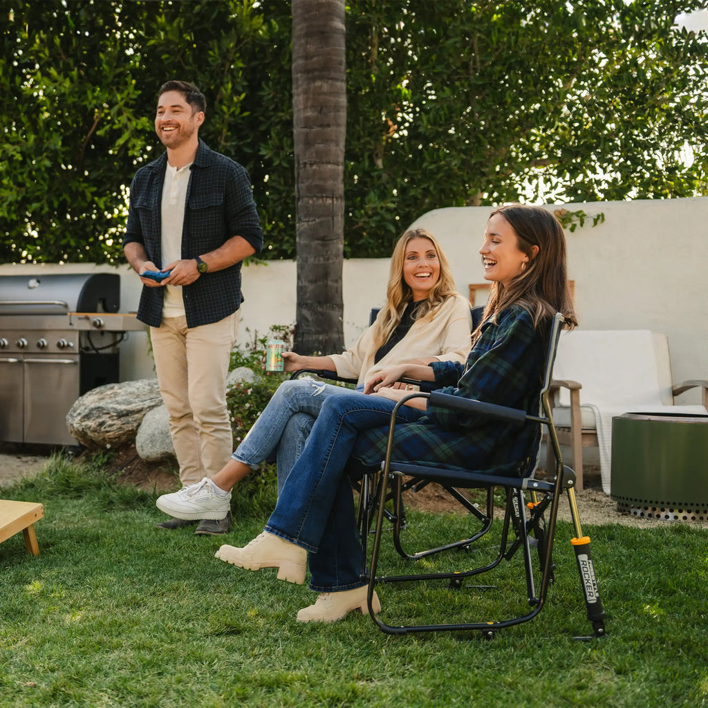 Premium All-Weather Freestyle Rocker - Choice 711 - Patented Spring-Action Rocking Chair for Camping Detail