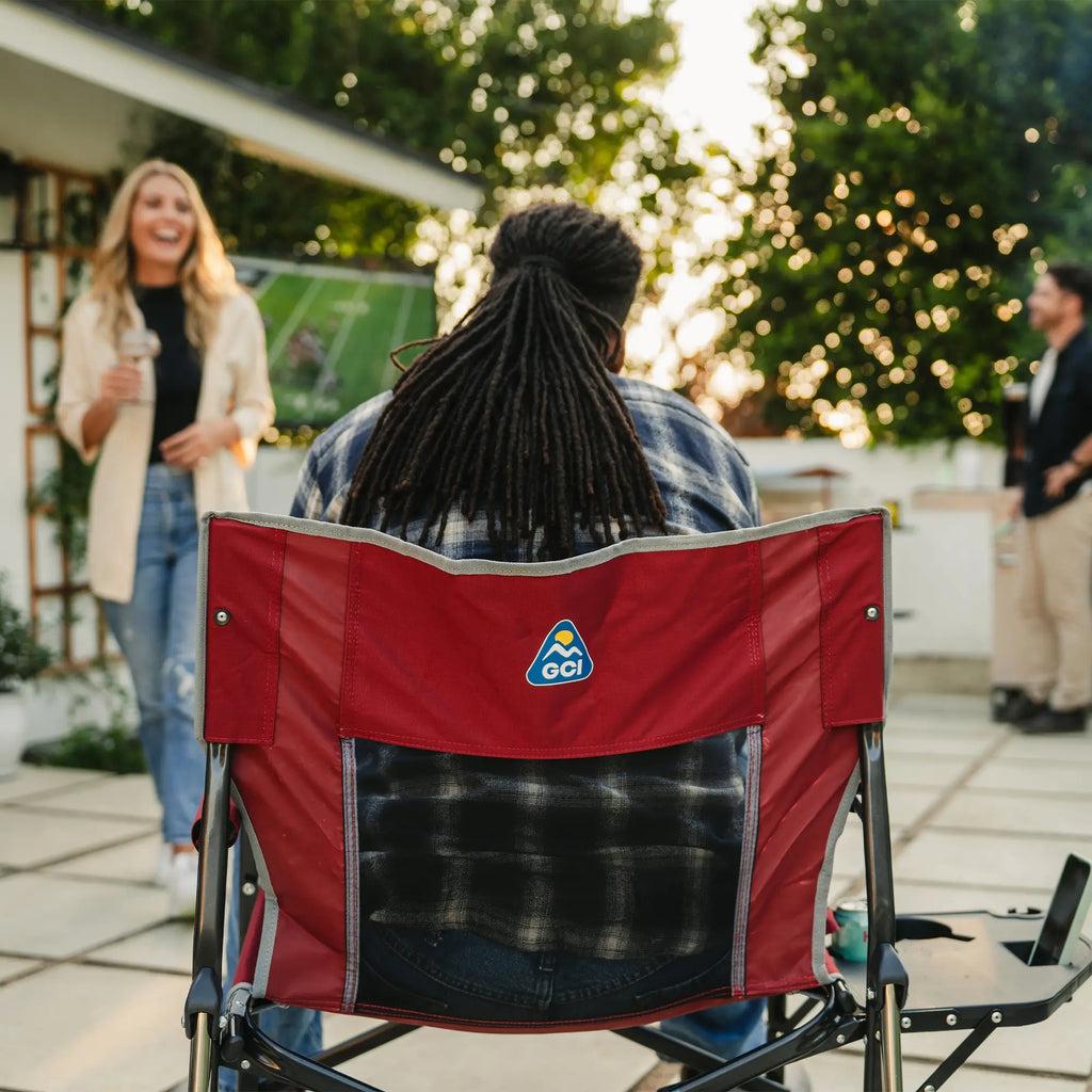 Luxury Camp Freestyle Rocker XL with Side Table - Choice 836 - Freestyle Rocker Portable Outdoor Folding Chair Detail