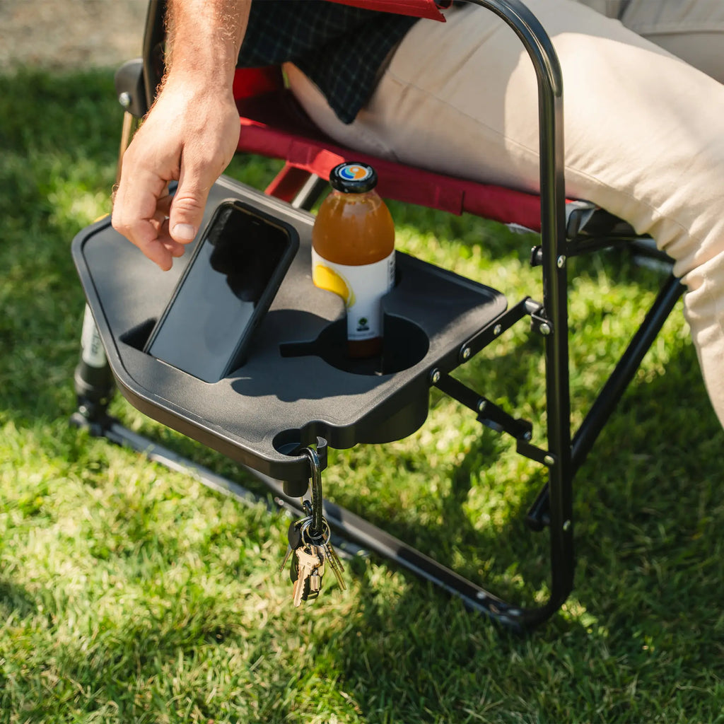 Luxury Camp Freestyle Rocker XL with Side Table - Choice 836 - Freestyle Rocker Portable Outdoor Folding Chair Detail