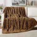 Lightweight Warm Leopard Print Throw Blanket Soft Cozy Fluffy Plush Cheetah Print Blanket for Home Decor,50"x60",Brown - Lightweight Plush Warm Blanket for All Seasons - Default Title