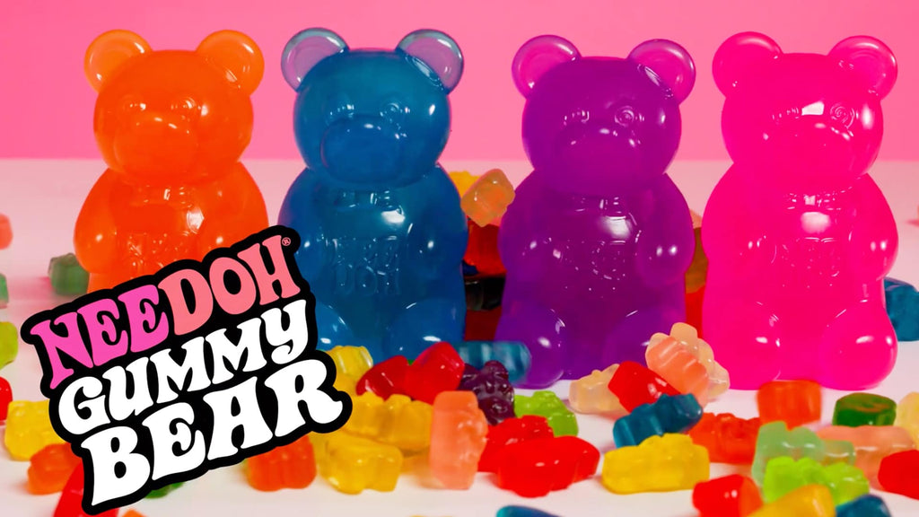 Animal-Shaped NeeDoh Gummy Bear | Edition Canyon Forest - Dino Character Malt-Gel Filled Sensory Glob Detail