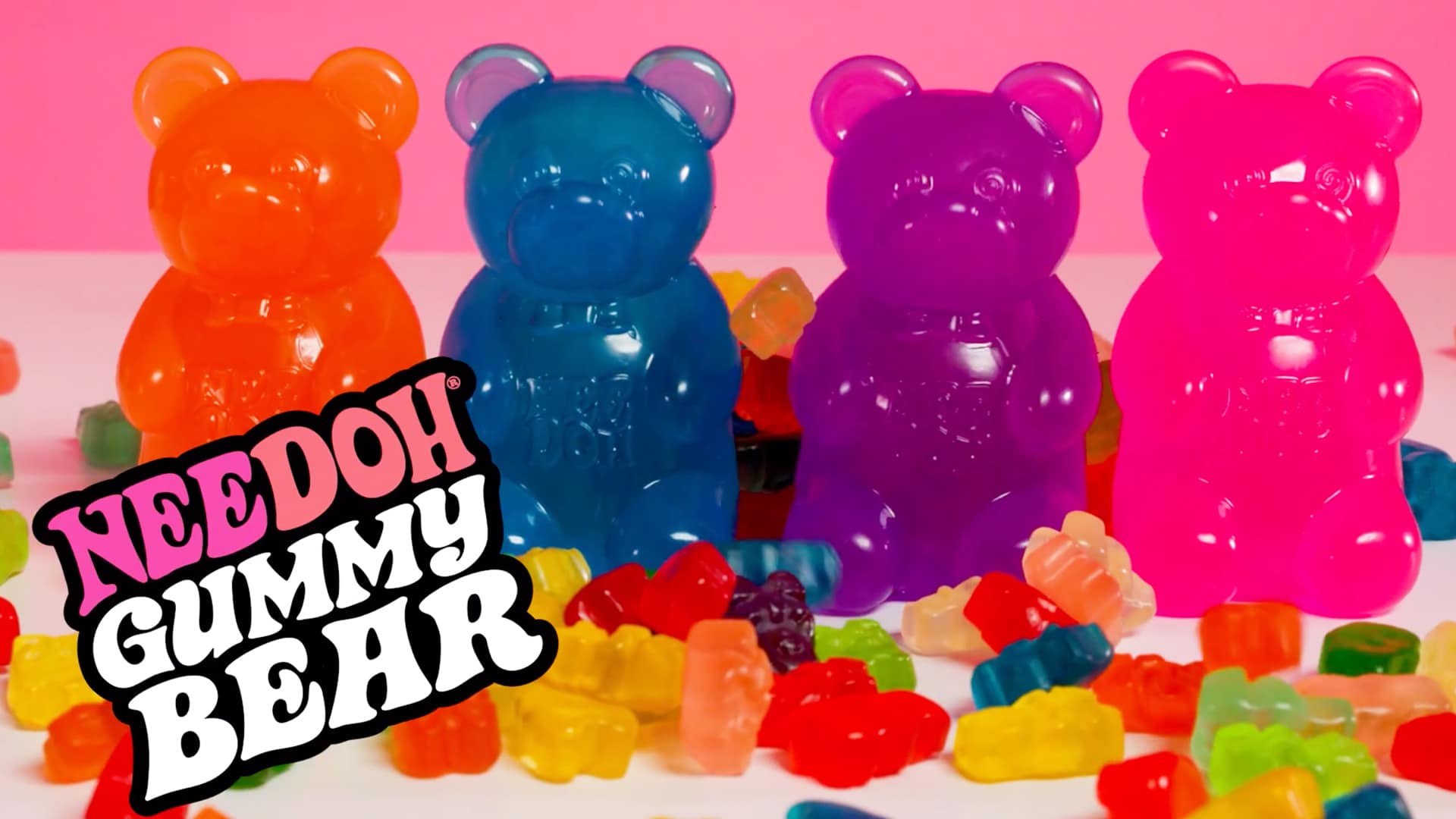 Animal-Shaped NeeDoh Gummy Bear | Edition Canyon Forest - Dino Character Malt-Gel Filled Sensory Glob Detail