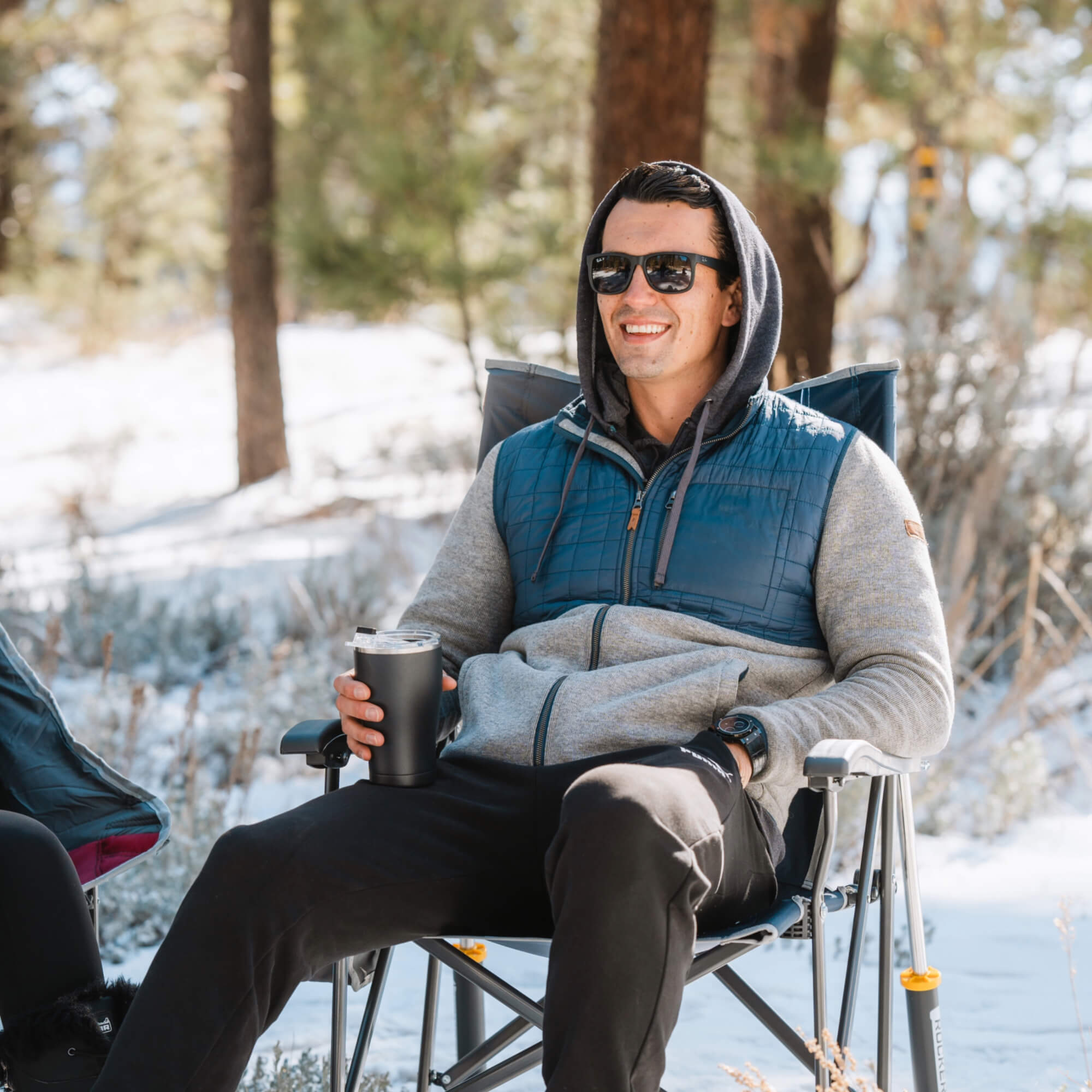 Luxury Camp RoadTrip Rocker - Choice 855 - RoadTrip Rocker Smooth Motion Camp Chair Detail