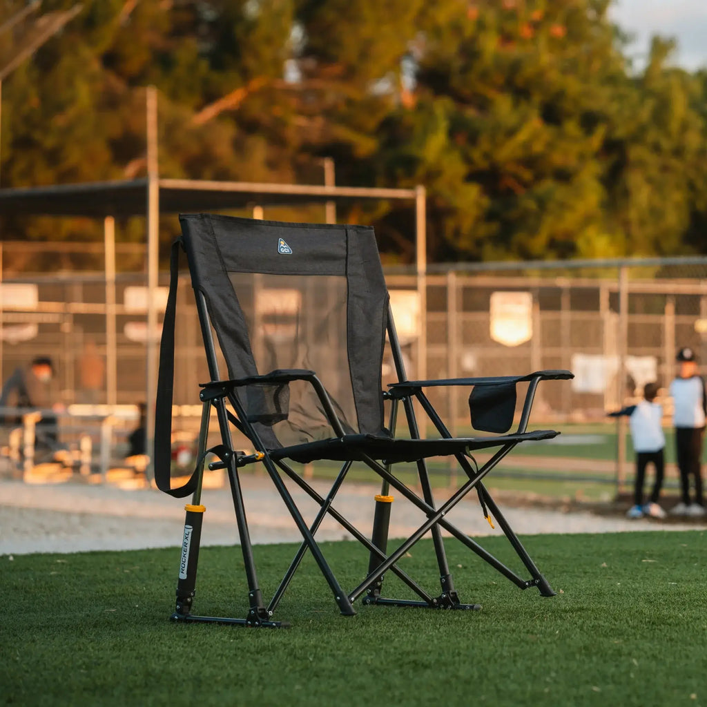 Premium All-Weather Comfort Pro Rocker XL - Choice 107 - Patented Spring-Action Rocking Chair for Camping Detail