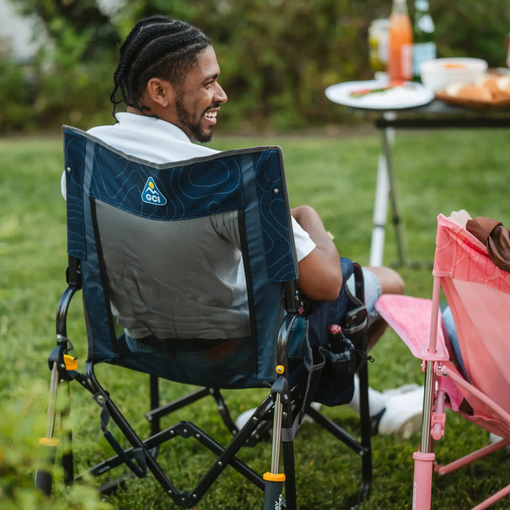 Heavy-Duty Freestyle Stowaway Rocker - Choice 794 - RoadTrip Rocker Smooth Motion Camp Chair Detail