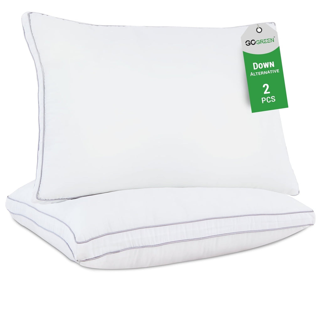 Fluffy Shredded 2 Pack Pillows for Bed, Standard Size Pillows Insert for Side and Back Sleepers, Soft Down Alternative Microfiber Fil... - Ergonomic Memory Foam Pillow for Neck Pain Support - Default Title