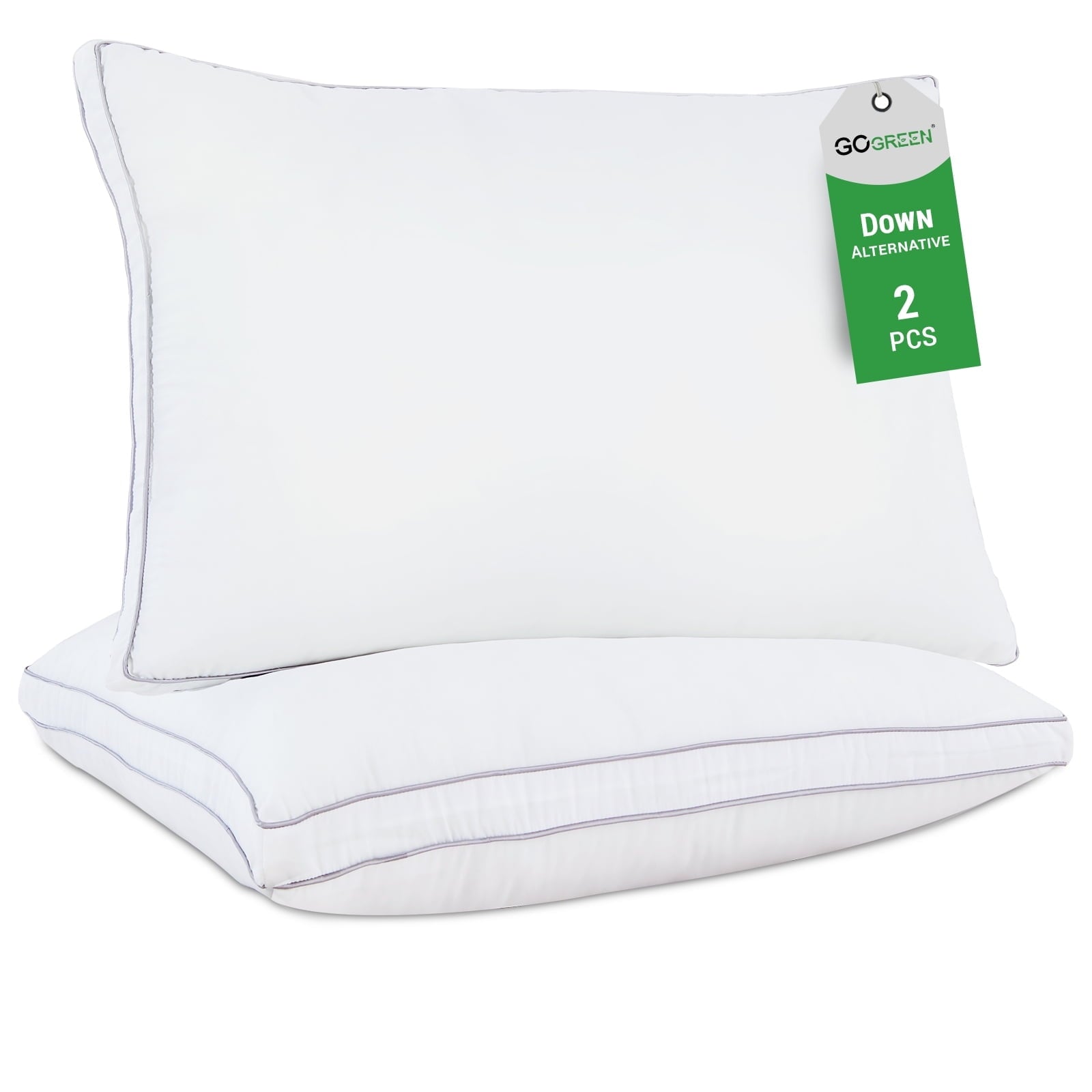 Fluffy Shredded 2 Pack Pillows for Bed, Standard Size Pillows Insert for Side and Back Sleepers, Soft Down Alternative Microfiber Fil... - Ergonomic Memory Foam Pillow for Neck Pain Support - Default Title