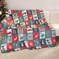 Reversible Sherpa Cozy Blanket Printed Blanket Throw Christmas Blanket - 300 GSM Fleece Blanket Throw Size Blanket for Home Decoration,... - Lightweight Plush Warm Blanket for All Seasons - Default Title
