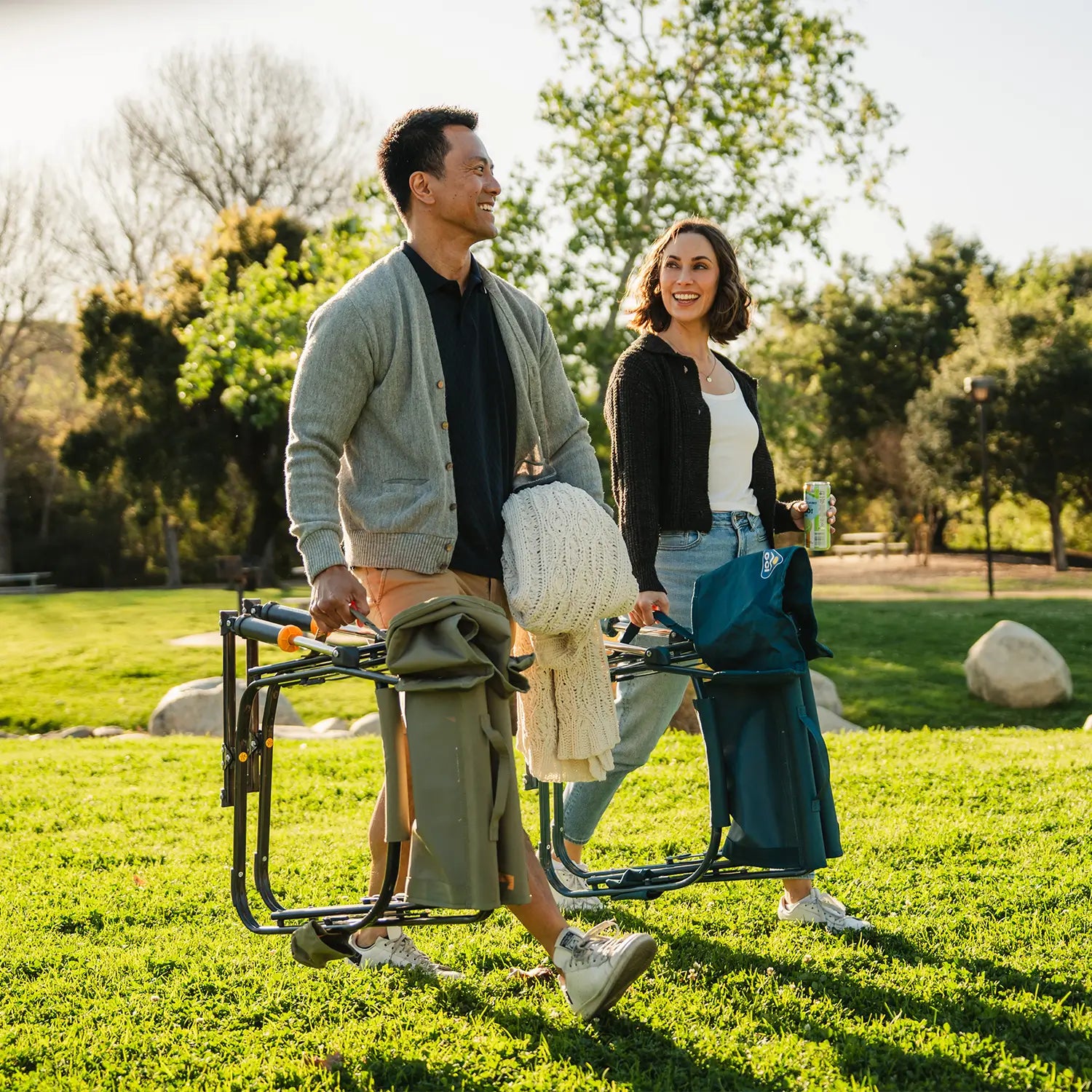 Patented Spring-Action Grab & Go Rocker - Choice 551 - Freestyle Rocker Portable Outdoor Folding Chair Detail