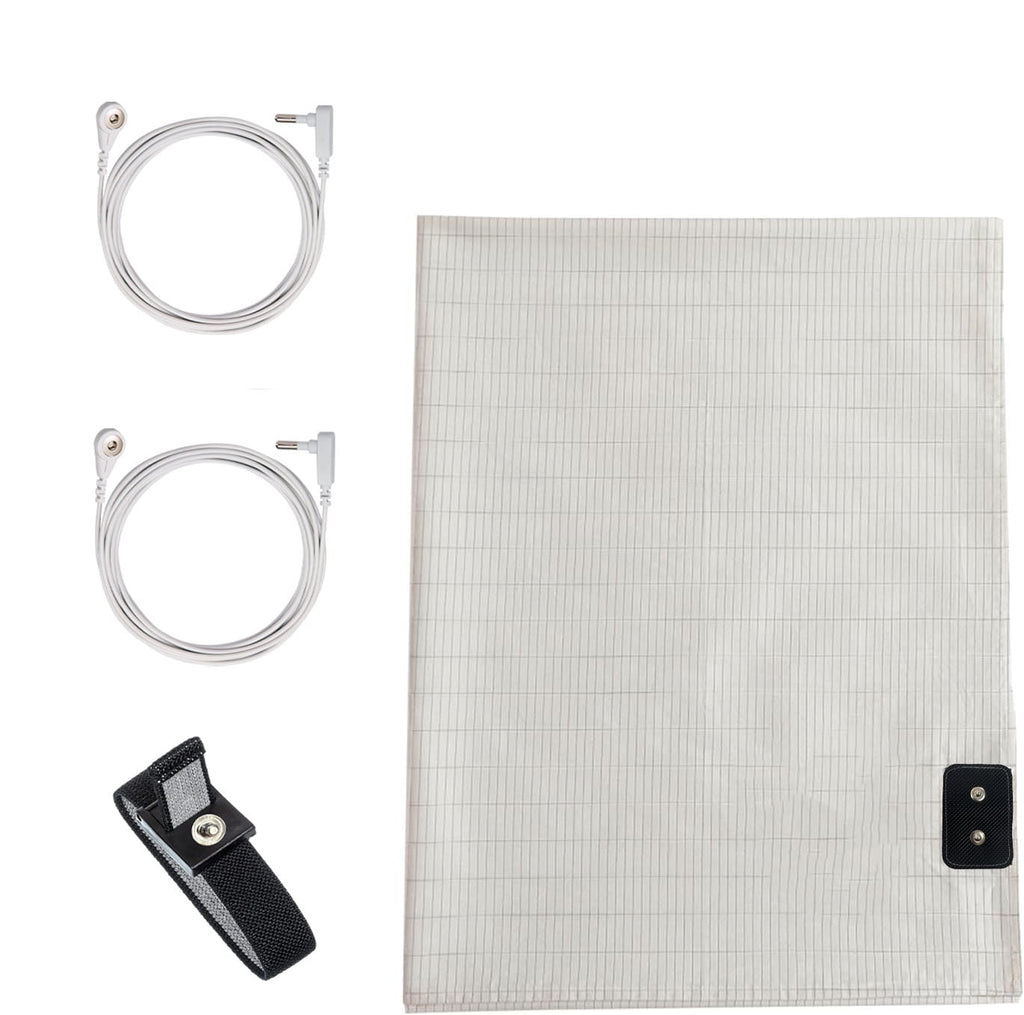 Ultra-Soft Grounding Sheets 39 * 75 inch, Conductive Grounding Sheets with Grounding Cord, Grounding Sheets for Earth with Silve... - Cooling Hotel Quality Bedding Sheets and Pillowcases - Default Title