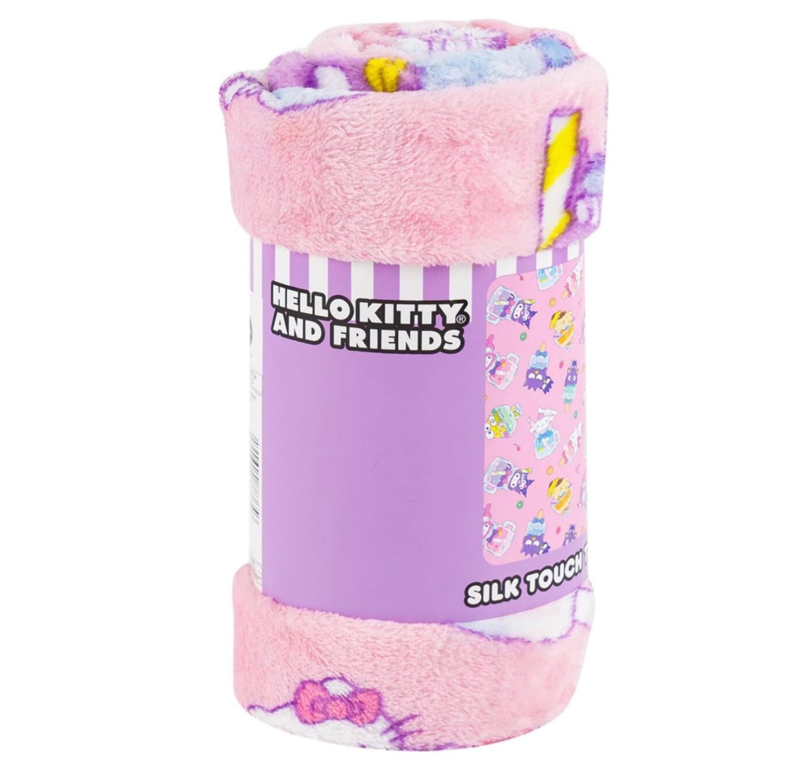 Lightweight Warm Hello Kitty Soft and Friends Silky Fleece Throw 40"x50" Kids Blanket "Cool Treat" - Luxury Knitted Decorative Throw Blanket with Fringes - Default Title