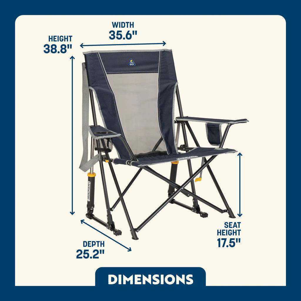 Luxury Camp Comfort Pro Rocker - Choice 375 - Heavy-Duty Kickback Rocker with Beverage Holder Detail