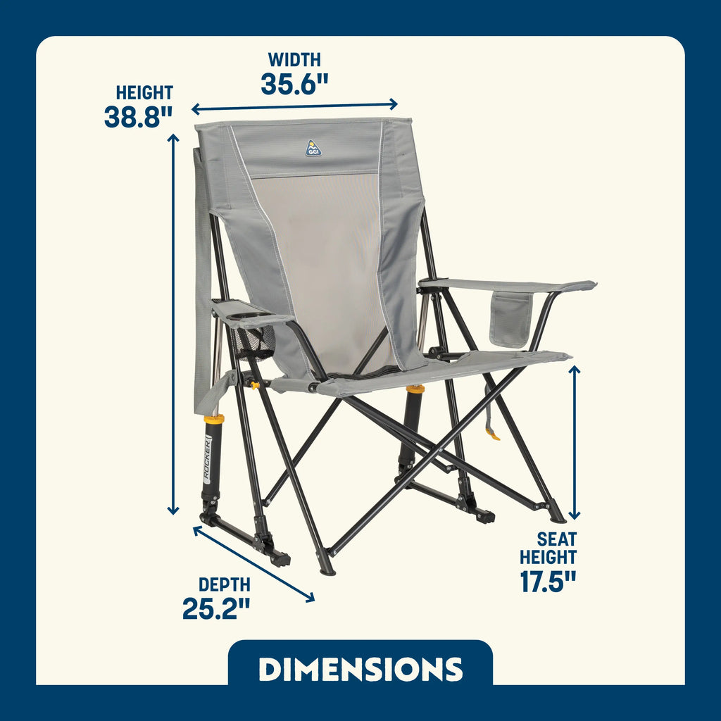 Luxury Camp Comfort Pro Rocker - Choice 375 - Heavy-Duty Kickback Rocker with Beverage Holder Detail